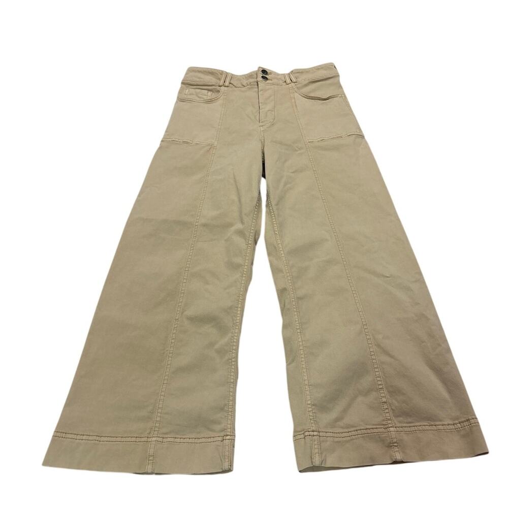 Pilcro Womens 31 Skipper Colette High-Rise Crop Wide-Leg Pants Minimalist
